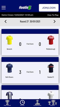 Footie5 - The Pools - Screenshot 3