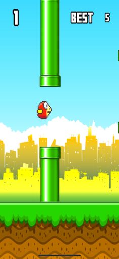 Jumpy Red Bird: Tube Hopper - Screenshot 2