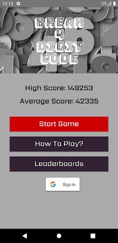 Break 4 Digit Code - Screenshot 1