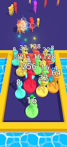 Chain Defence : 2048 3D Merge - Screenshot 3