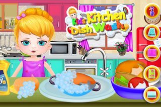 Cute Girl Cleans Dirty Kitchen - Screenshot 2