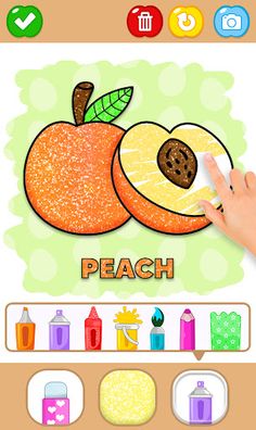 Fruit Glitter Coloring & Learn - Screenshot 1