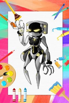 Murder Drones Coloring Book - Screenshot 2