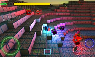 Neon Blocky Invaders - Screenshot 1