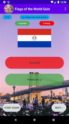Quiz of Country Flags - Screenshot 4