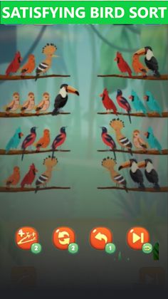 Bird Sort : Bird Merge Sorting - Screenshot 1