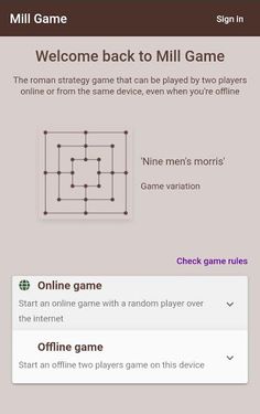 Mill Game: 9 men's morris boar - Screenshot 1