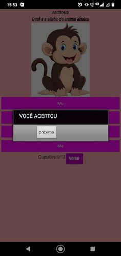 QUIZZ SÍLABAS DOS ANIMAIS - Screenshot 3