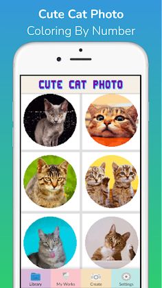 Cat Photo Coloring By Number - Screenshot 4