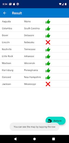 USA Capital City Quiz - Screenshot 4