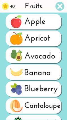 Fruits Memory Game for kids - Screenshot 2