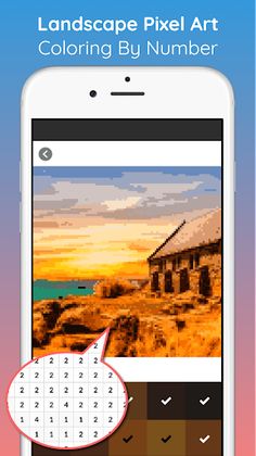 Landscape Pixel Art Coloring - Screenshot 3