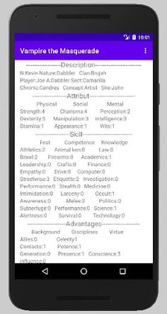 Vampire Charactersheet V20 - Screenshot 2