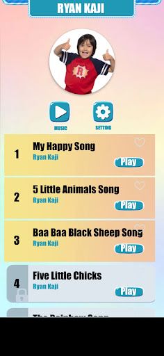 Ryan Kaji Music Tiles Game - Screenshot 1