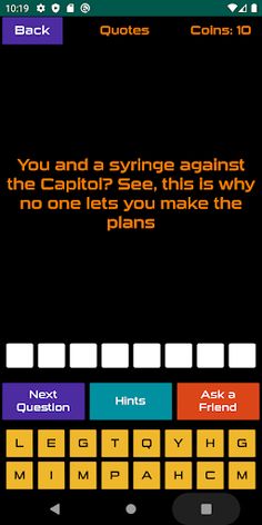 Quiz About Hunger Games - Screenshot 2