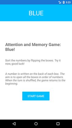 Blue : Attention and Memory Ga - Screenshot 2