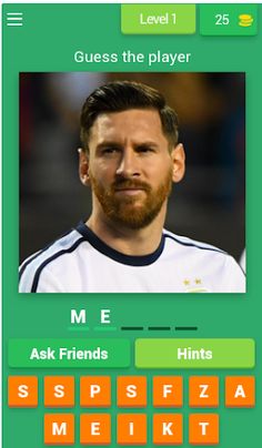 Guess the football player quiz - Screenshot 1