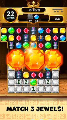 Gods & Gems: Egyptian Match 3 - Screenshot 1