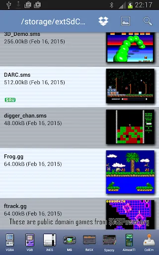 MasterGear - SMS/GG Emulator - Screenshot 1
