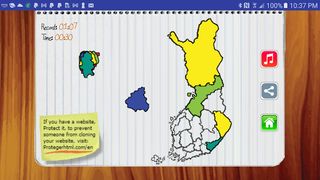 Finland Map Puzzle Game - Screenshot 2