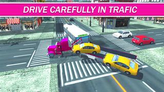 Pink Trailer Truck Car Carrier - Screenshot 3