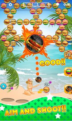 Beach Burger Pop - Bubble Shoo - Screenshot 3