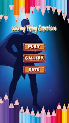 coloring Flying Superhero - Screenshot 1