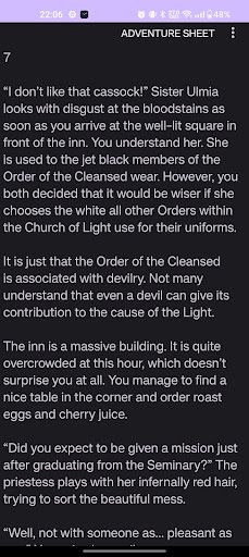 Path of Heresy Gamebook - Screenshot 3