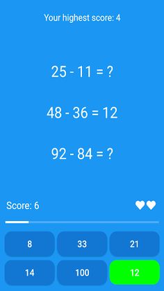 Addition and subtraction game - Screenshot 3