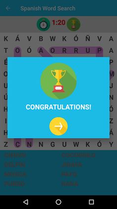 Spanish Word Search Game - Screenshot 2