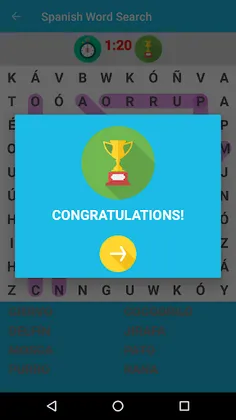 Spanish Word Search Game - Screenshot 2