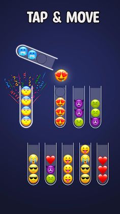 Emoji Sort Puzzle:ColorSorting - Screenshot 1