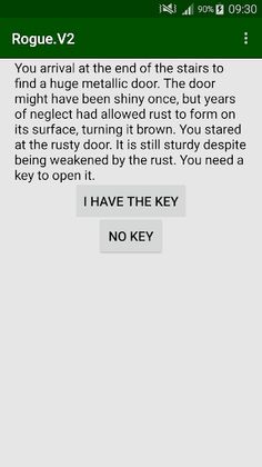 Rogue V2 (text adventure) - Screenshot 2