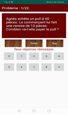 مسائل رياضية للاذكياء بالفرنسي - Screenshot 2