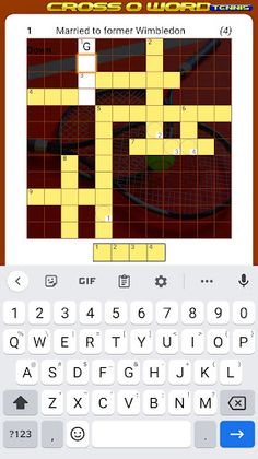 CrossOword - Tennis Crossword - Screenshot 2