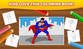 Superhero Kids Coloring Games - Screenshot 1