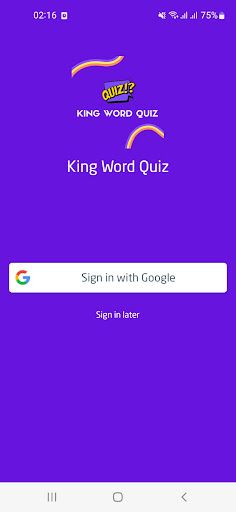 King Word Quiz - Guessing - Screenshot 1