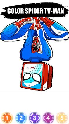 Tvman Tv Woman Color By Number - Screenshot 1