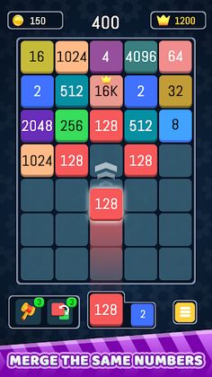 Merge Number Block - 2048 Game - Screenshot 1
