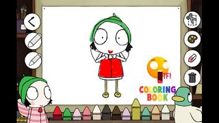 Sarah and Duck : Coloring Book - Screenshot 1