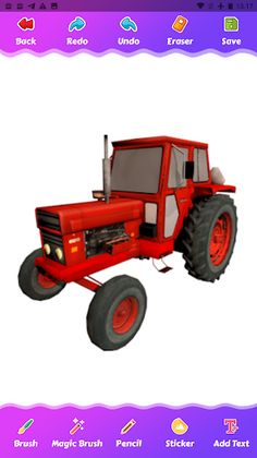 tractor coloring game - Screenshot 1