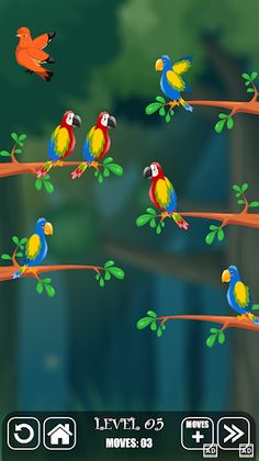 Bird Sorting Fun Puzzle Game - Screenshot 1