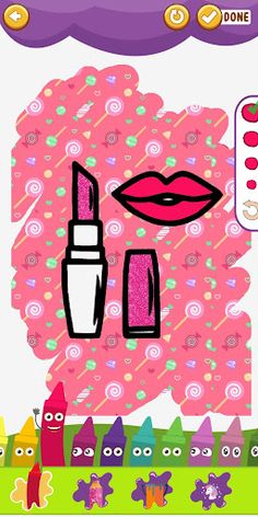 Glitter Makeup Tools Coloring - Screenshot 2