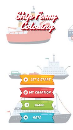 ferry coloring game - Screenshot 1