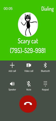 Scary Cat Cartoon Call Video a - Screenshot 4