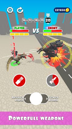 Dino Battle Ragdoll Fighter - Screenshot 1