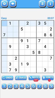 Soduku puzzle game - Screenshot 1