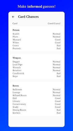 Clue Solver - Screenshot 2