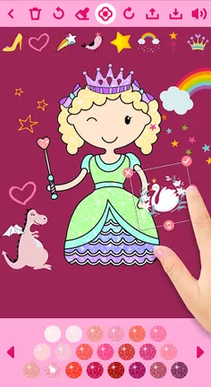 Princess Coloring Book offline - Screenshot 4