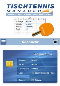 Tischtennis Manager - Screenshot 1